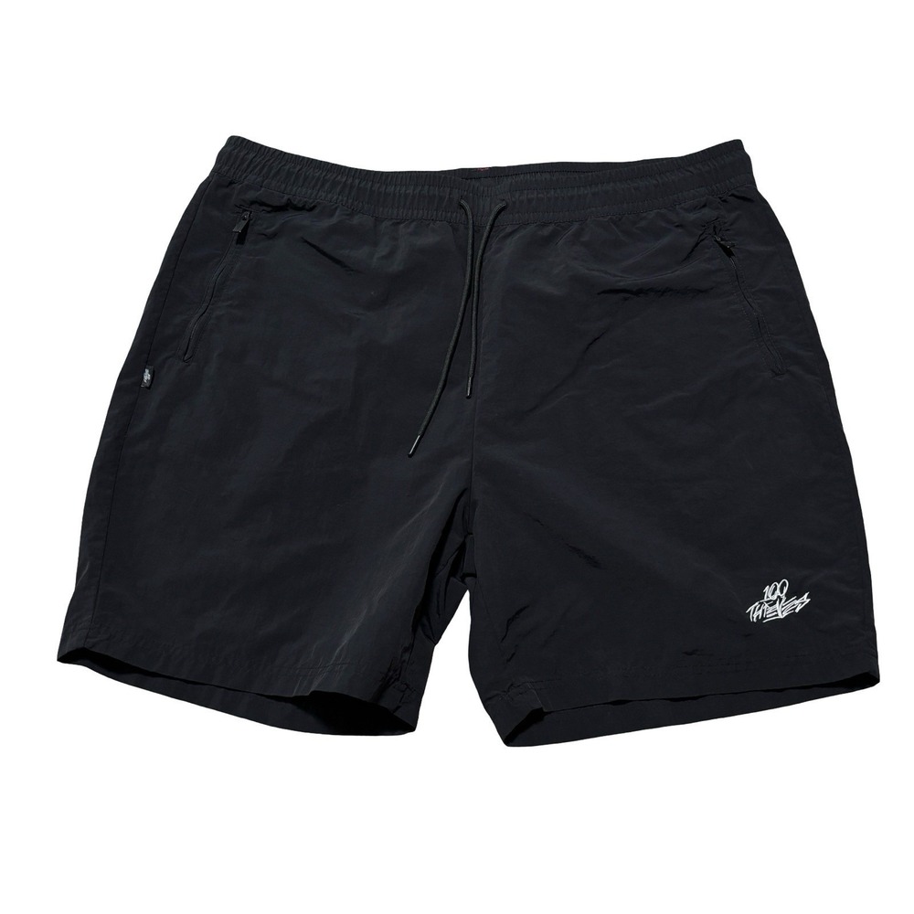 100 Thieves Men's Elastic Waist Athletic Nylon Shorts Black Size 3XL 39 x 7